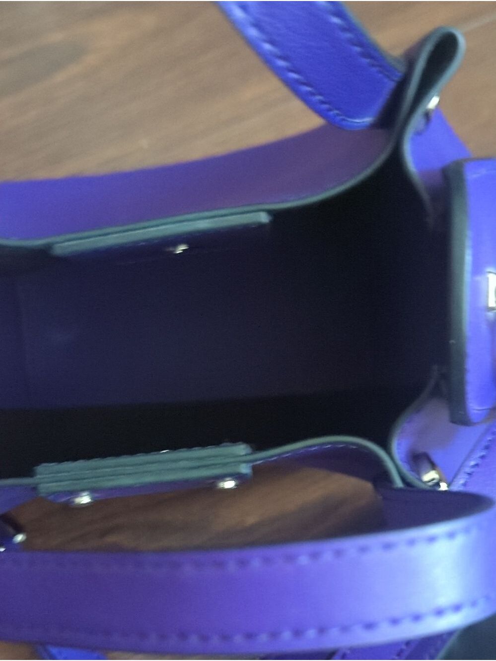 Danier Purple Leather Top-Handle Crossbody Bag - Picture 16 of 16